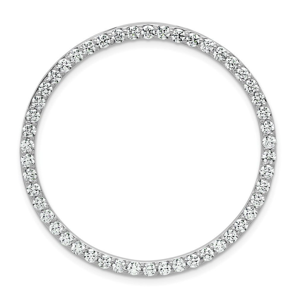 14K Weißgold 2 ct. Labor gezüchteter Diamant VS/SI+ G+ Kreis-Kettenanhänger zum Aufschieben