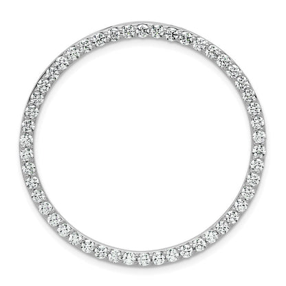 14K Weißgold 2 ct. Labor gezüchteter Diamant VS/SI+ G+ Kreis-Kettenanhänger zum Aufschieben