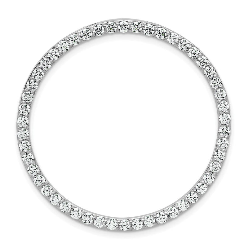 14K Weißgold 2 ct. Labor gezüchteter Diamant VS/SI+ G+ Kreis-Kettenanhänger zum Aufschieben