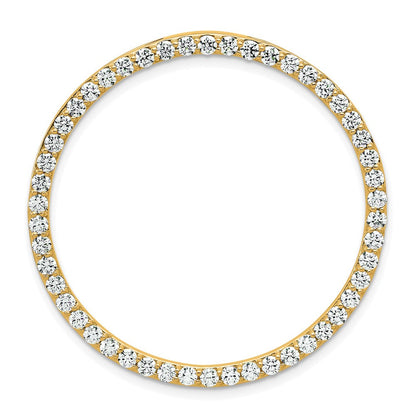 14K Gelbgold Gleitanhänger mit Kreiskette und 2 ct. laborgezüchtetem Diamant VS/SI+ G+