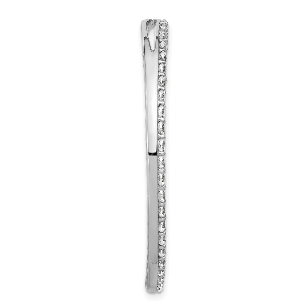 14k Weißgold 3 ct. Laborgezüchteter Diamant VS/SI+ G+ Kreiskettengleitanhänger