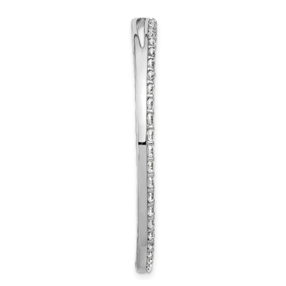 14k Weißgold 3 ct. Laborgezüchteter Diamant VS/SI+ G+ Kreiskettengleitanhänger