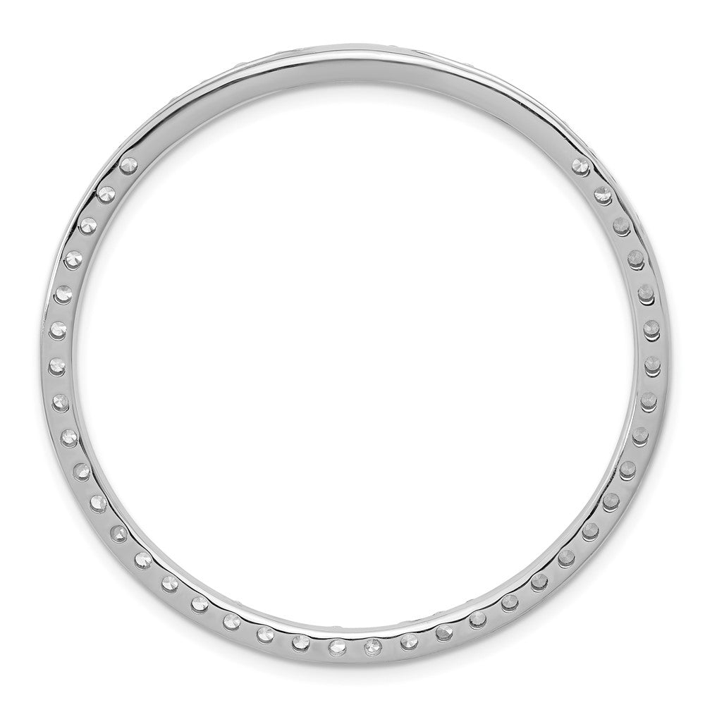 14k Weißgold 3 ct. Laborgezüchteter Diamant VS/SI+ G+ Kreiskettengleitanhänger