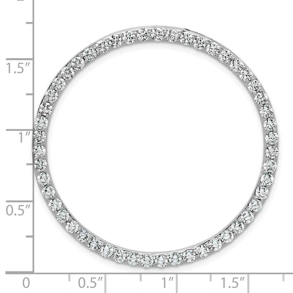 14k Weißgold 3 ct. Laborgezüchteter Diamant VS/SI+ G+ Kreiskettengleitanhänger