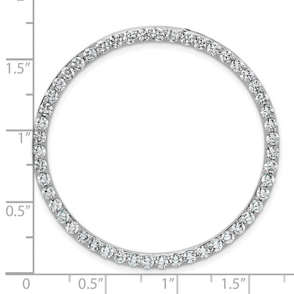 14k Weißgold 3 ct. Laborgezüchteter Diamant VS/SI+ G+ Kreiskettengleitanhänger