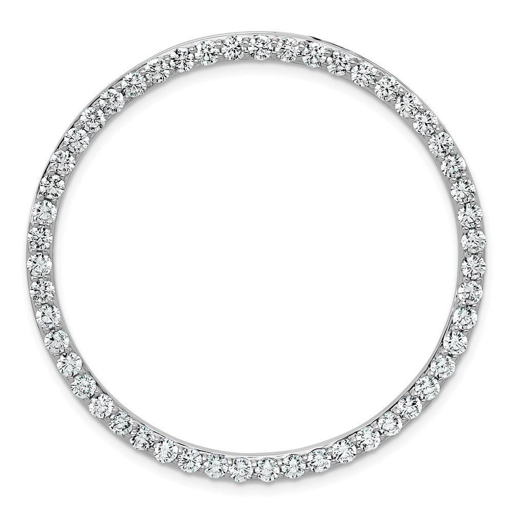 14k Weißgold 3 ct. Laborgezüchteter Diamant VS/SI+ G+ Kreiskettengleitanhänger