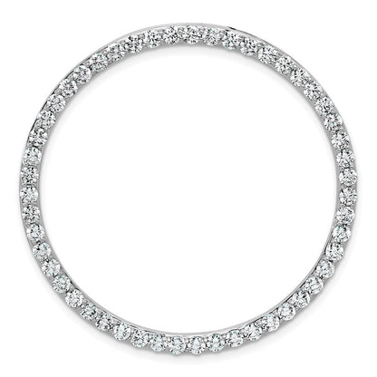 14k Weißgold 3 ct. Laborgezüchteter Diamant VS/SI+ G+ Kreiskettengleitanhänger