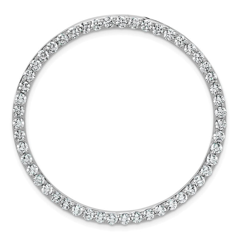 14k Weißgold 3 ct. Laborgezüchteter Diamant VS/SI+ G+ Kreiskettengleitanhänger