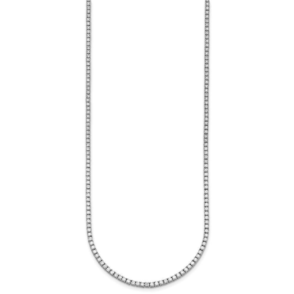 14K Weißgold 5 1/2 Ct. Im Labor Gezüchtet Diamant Vs/si+ G+ Rund Gerade Tennis Halskette