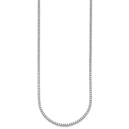 14K Weißgold 5 1/2 Ct. Im Labor Gezüchtet Diamant Vs/si+ G+ Rund Gerade Tennis Halskette