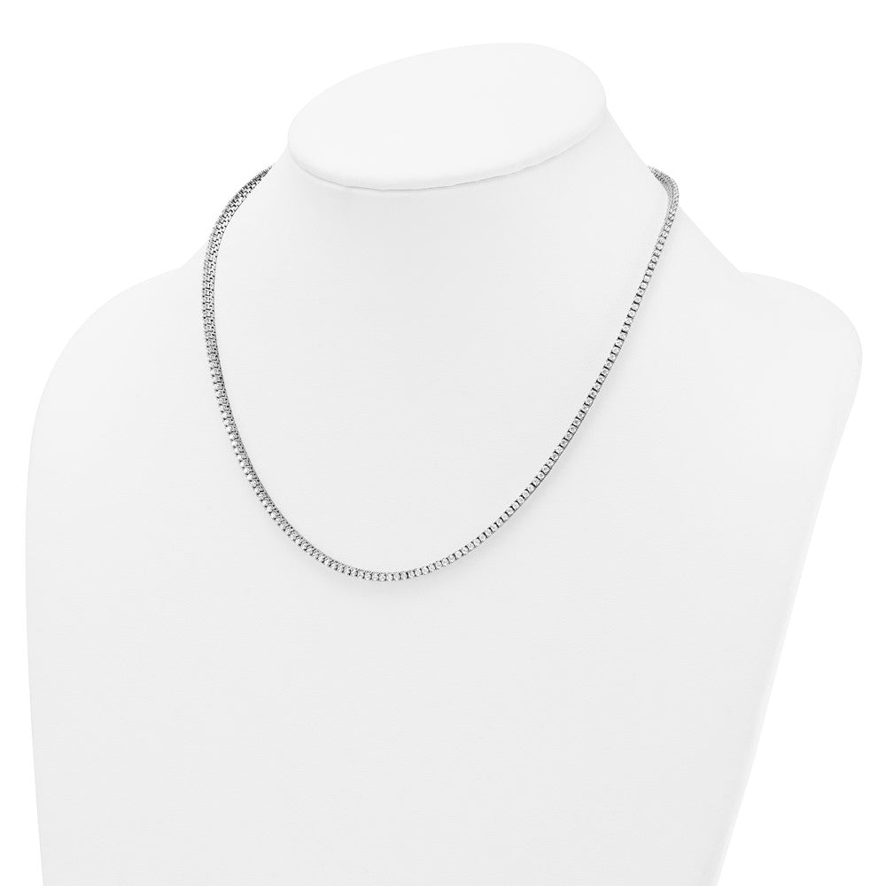 14K Weißgold 5 1/2 Ct. Im Labor Gezüchtet Diamant Vs/si+ G+ Rund Gerade Tennis Halskette