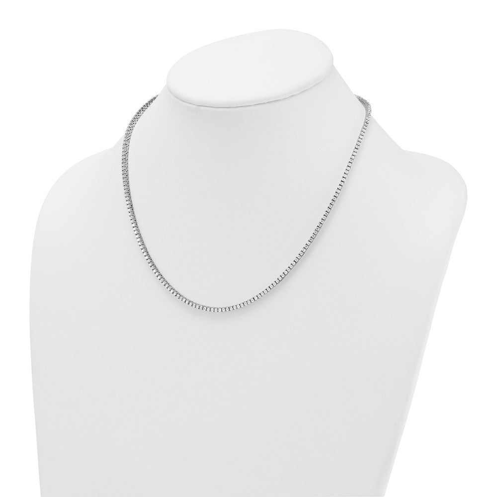 14K Weißgold 5 1/2 Ct. Im Labor Gezüchtet Diamant Vs/si+ G+ Rund Gerade Tennis Halskette