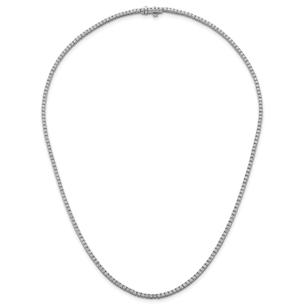 14K Weißgold 5 1/2 Ct. Im Labor Gezüchtet Diamant Vs/si+ G+ Rund Gerade Tennis Halskette