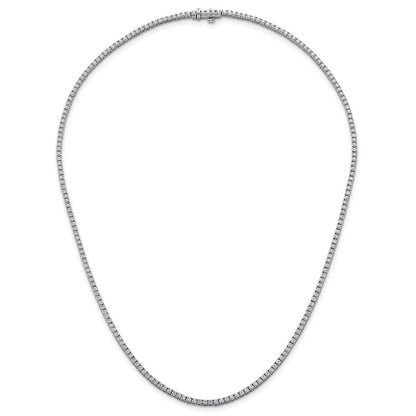 14K Weißgold 5 1/2 Ct. Im Labor Gezüchtet Diamant Vs/si+ G+ Rund Gerade Tennis Halskette