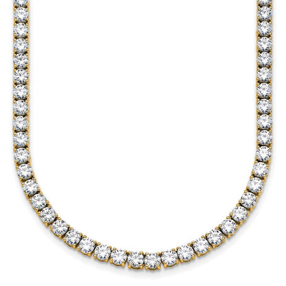 14K Gelbgold 18 Ct. Im Labor Gezüchtet Diamant Vs/si+ G+ Rund 18 Zoll Gerade Tennis Halskette