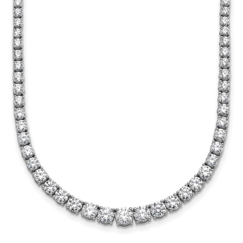 14K Weißgold 9 7/8 Ct. Im Labor Gezüchtet Diamant Vs/si+ G+ 18 Zoll Abgestuft Tennis Halskette