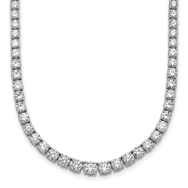 14K Weißgold 14 1/2 Ct. Im Labor Gezüchtet Diamant Vs/si+ G+ 18 Zoll Abgestuft Tennis Halskette
