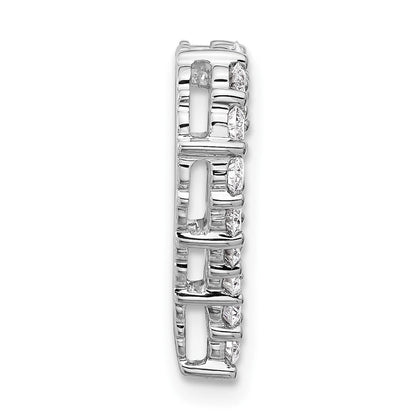 14K Weißgold Herz-Ketten-Gleitanhänger mit 1 ct. Labor-gezüchtetem Diamant VS/SI+ G+