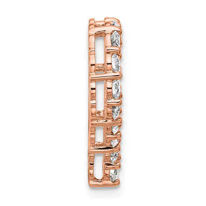 14K Roségold 1,5 ct. Labordiamant VS/SI+ G+ Herz-Kettengleitanhänger