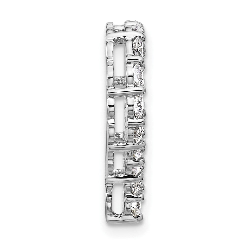 14K Weißgold Labor gezüchteter Diamant VS/SI FGH Herz-Anhänger