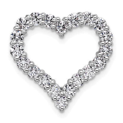 14K Weißgold Labor gezüchteter Diamant VS/SI FGH Herz-Anhänger