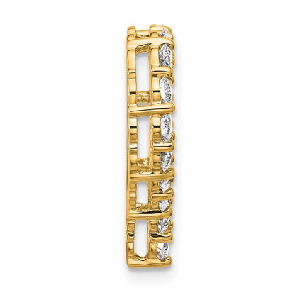 14K Gelbgold 1,5 ct. Laborgezüchteter Diamant VS/SI+ G+ Herz-Ketten-Gleitanhänger