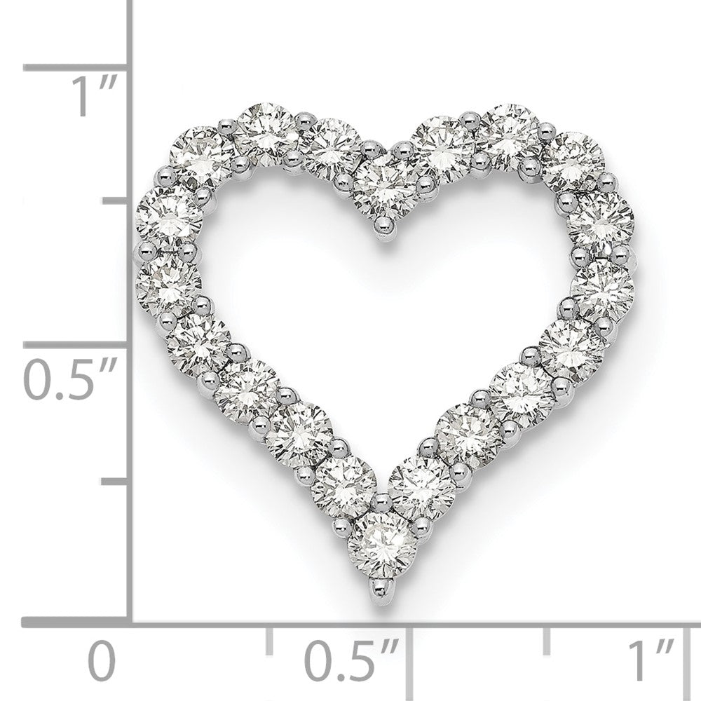 14K Weißgold Herz-Kettenanhänger mit 2 ct. laborgezüchteten Diamanten VS/SI+ G+
