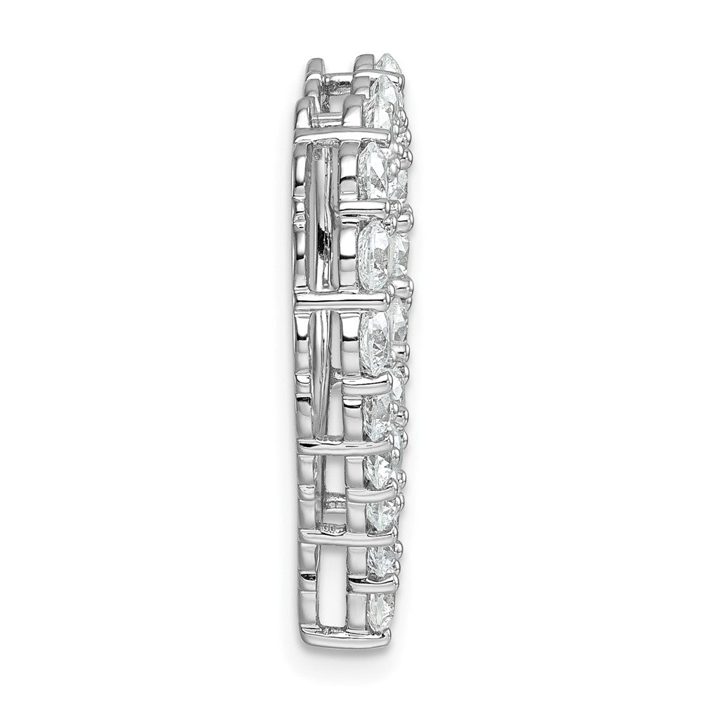 14K Weißgold Herz-Ketten-Gleitanhänger mit 3 ct. laborgezüchtetem Diamant VS/SI+ G+