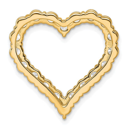 14K Gelbgold 3 ct. Laborgezüchteter Diamant VS/SI+ G+ Herz-Ketten-Gleitanhänger