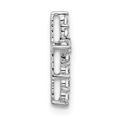 14K Weißgold Kreuz-Gleitanhänger mit 0,25 ct. Laborgezüchteten Diamanten VS/SI+ G+