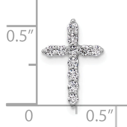 14K Weißgold Kreuz-Gleitanhänger mit 0,25 ct. Laborgezüchteten Diamanten VS/SI+ G+