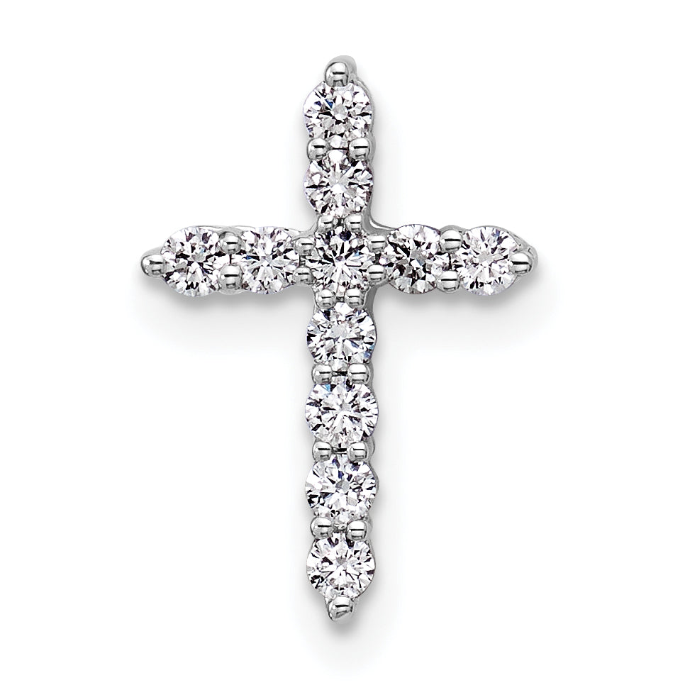 14K Weißgold Kreuz-Gleitanhänger mit 0,25 ct. Laborgezüchteten Diamanten VS/SI+ G+