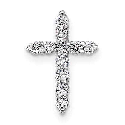 14K Weißgold Kreuz-Gleitanhänger mit 0,25 ct. Laborgezüchteten Diamanten VS/SI+ G+