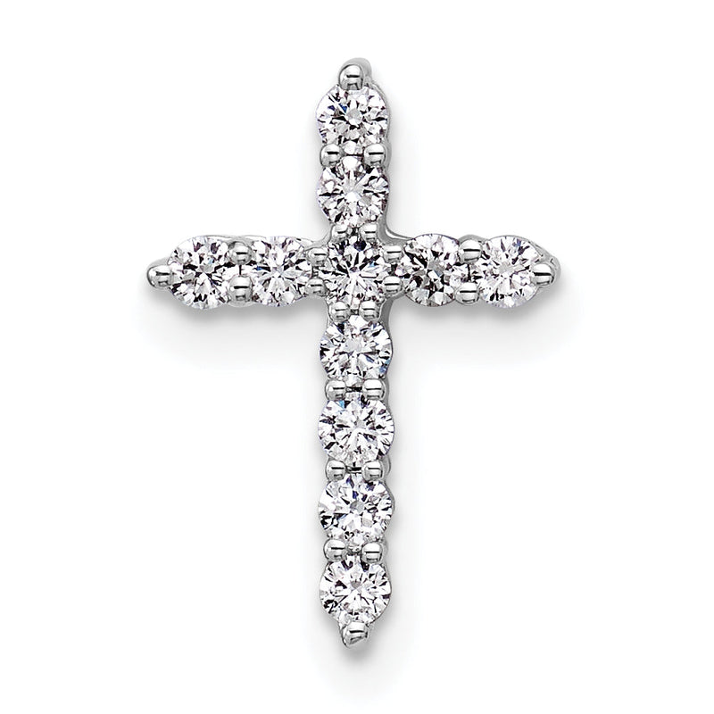 14K Weißgold Kreuz-Gleitanhänger mit 0,25 ct. Laborgezüchteten Diamanten VS/SI+ G+