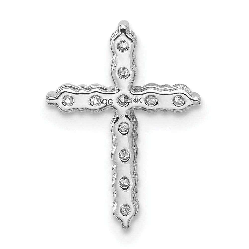 14K Weißgold Kreuz-Kettenanhänger mit 0,33 ct. im Labor gezüchteten Diamanten VS/SI+ G+