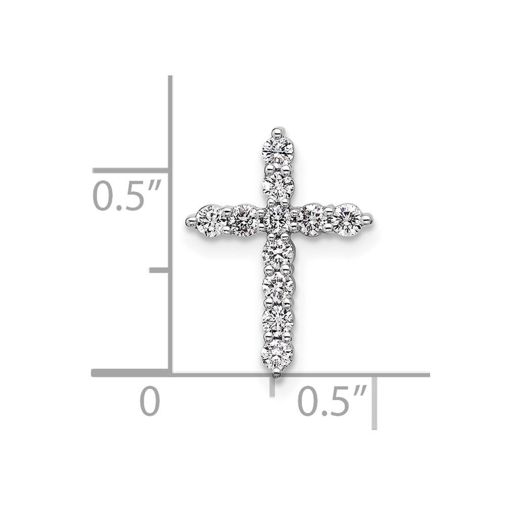 14K Weißgold Kreuz-Kettenanhänger mit 0,33 ct. im Labor gezüchteten Diamanten VS/SI+ G+