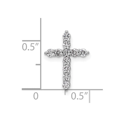 14K Weißgold Kreuz-Kettenanhänger mit 0,33 ct. im Labor gezüchteten Diamanten VS/SI+ G+