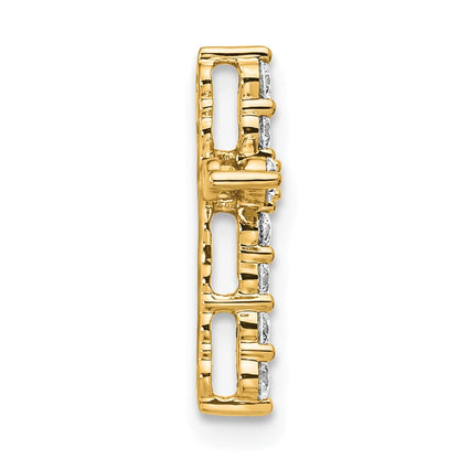 14K Gelbgold 0,33 ct. Laborgezüchteter Diamant VS/SI+ G+ Kreuz-Ketten-Gleitanhänger