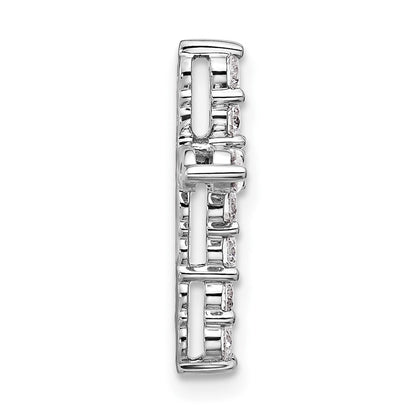 14K Weißgold Kreuz-Kettenanhänger mit 0,5 ct. Labor gezüchteten Diamanten VS/SI+ G+
