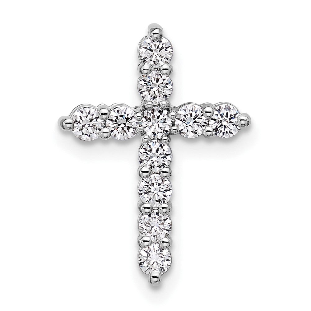 14K Weißgold Kreuz-Kettenanhänger mit 0,5 ct. Labor gezüchteten Diamanten VS/SI+ G+