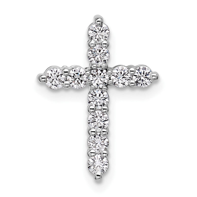 14K Weißgold Kreuz-Kettenanhänger mit 0,5 ct. Labor gezüchteten Diamanten VS/SI+ G+