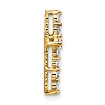 14K Gelbgold 0,5 ct. Laborgezüchteter Diamant VS/SI+ G+ Kreuz-Kettengleitanhänger