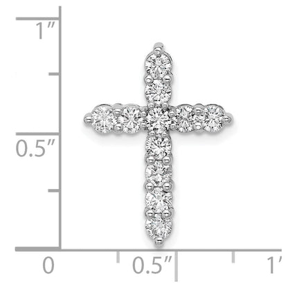 14K Weißgold Kreuz-Gleitanhänger mit 1 ct. im Labor gezüchteten Diamanten VS/SI+ G+