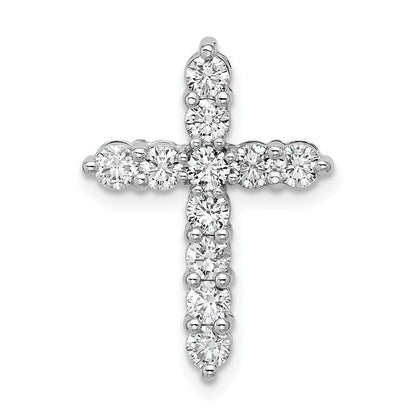 14K Weißgold Kreuz-Gleitanhänger mit 1 ct. im Labor gezüchteten Diamanten VS/SI+ G+
