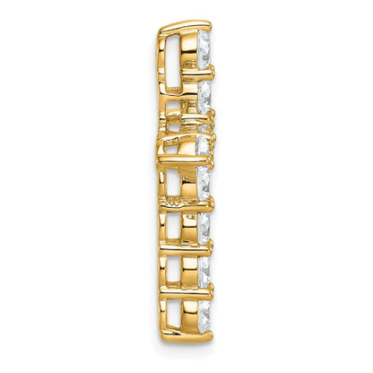 14K Gelbgold 3 ct. Laborgezüchteter Diamant VS/SI+ G+ Kreuzketten-Gleitanhänger