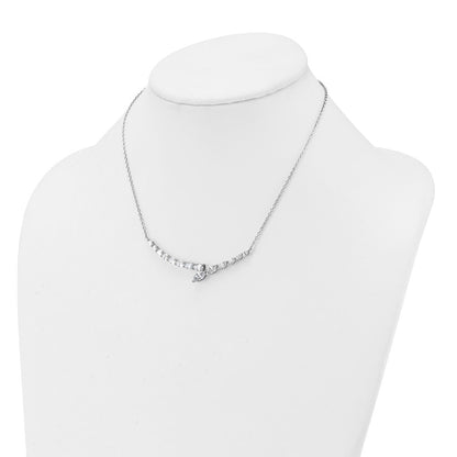 14K Weißgold 4 Ct. Im Labor Gezüchtet Diamant Vs/si+ G+ 16 Zoll Halskette
