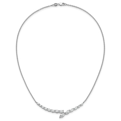 14K Weißgold 4 Ct. Im Labor Gezüchtet Diamant Vs/si+ G+ 16 Zoll Halskette