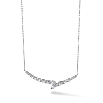 14K Weißgold 4 Ct. Im Labor Gezüchtet Diamant Vs/si+ G+ 16 Zoll Halskette