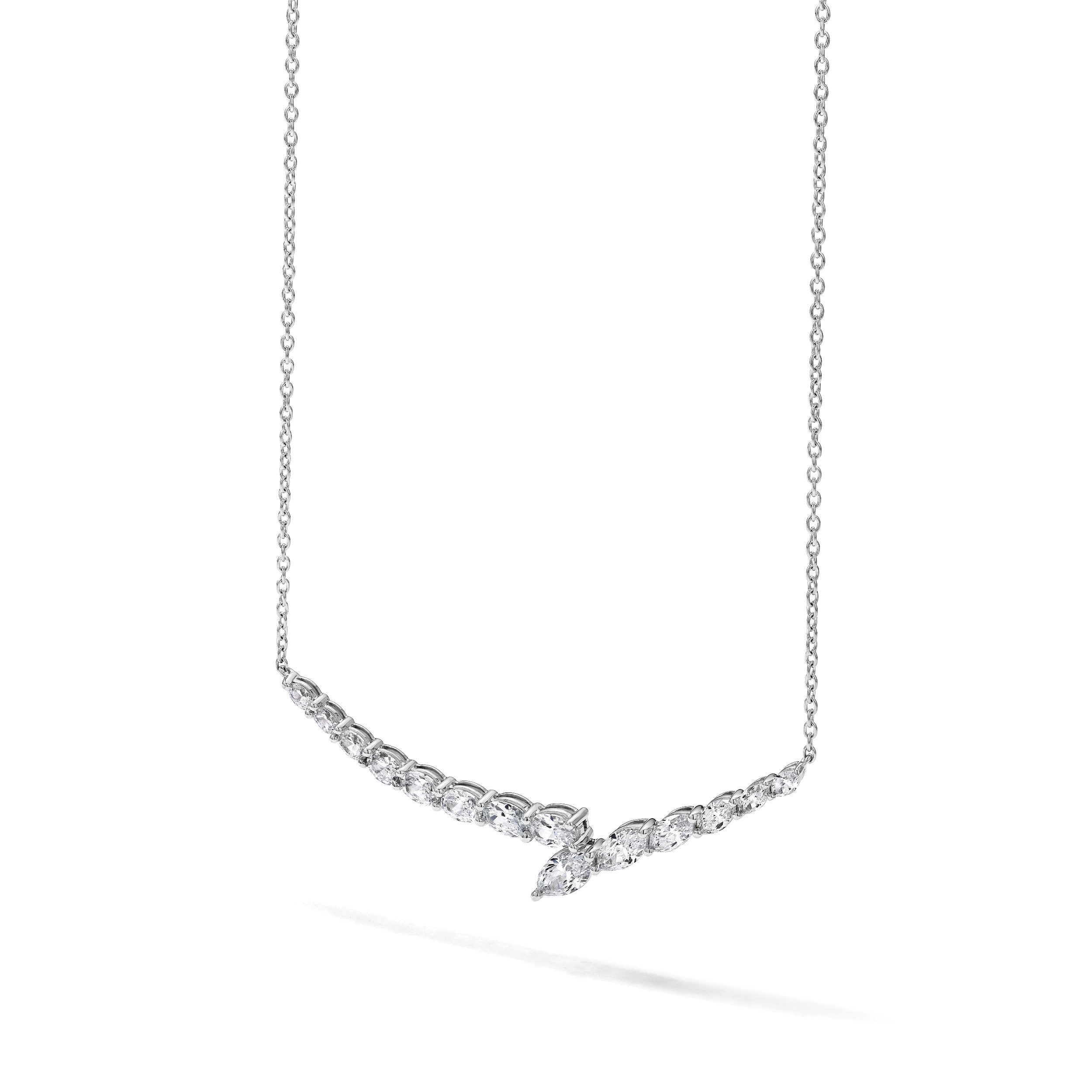 14K Weißgold 4 Ct. Im Labor Gezüchtet Diamant Vs/si+ G+ 16 Zoll Halskette