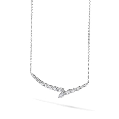 14K Weißgold 4 Ct. Im Labor Gezüchtet Diamant Vs/si+ G+ 16 Zoll Halskette